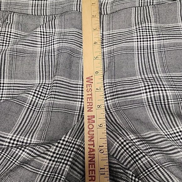 H&M Gray Tartan/Plaid Tailored Ankle Trousers Check Dress Pants Woman’s Size 4 - Picture 9 of 12